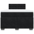 Cama box spring con colchón terciopelo negro 120x200