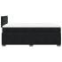 Cama box spring con colchón terciopelo negro 120x200