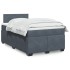 Cama box spring con colchón terciopelo gris oscuro 120x200