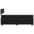 Cama box spring con colchón terciopelo negro 120x190