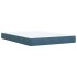 Cama box spring con colchón terciopelo azul 140x190
