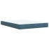 Cama box spring con colchón terciopelo azul 140x190