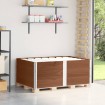 Collares de palets 3 uds madera maciza pino marrón 150x100 cm