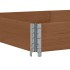 Collares de palets 3 uds madera maciza pino marrón 150x100