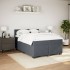 Cama box spring con colchón terciopelo gris oscuro 140x190