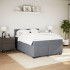 Cama box spring con colchón terciopelo gris oscuro 140x200