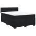 Cama box spring con colchón terciopelo negro 140x200