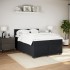 Cama box spring con colchón terciopelo negro 140x200
