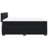 Cama box spring con colchón terciopelo negro 140x200