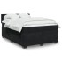 Cama box spring con colchón terciopelo negro 140x200
