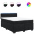 Cama box spring con colchón terciopelo negro 140x200