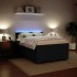 Cama box spring con colchón terciopelo negro 140x200