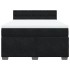 Cama box spring con colchón terciopelo negro 140x200