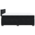 Cama box spring con colchón terciopelo negro 140x200