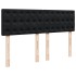 Cama box spring con colchón terciopelo negro 140x200