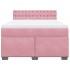 Cama box spring con colchón terciopelo rosa 160x200