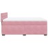 Cama box spring con colchón terciopelo rosa 160x200