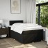 Cama box spring con colchón tela negro 120x190