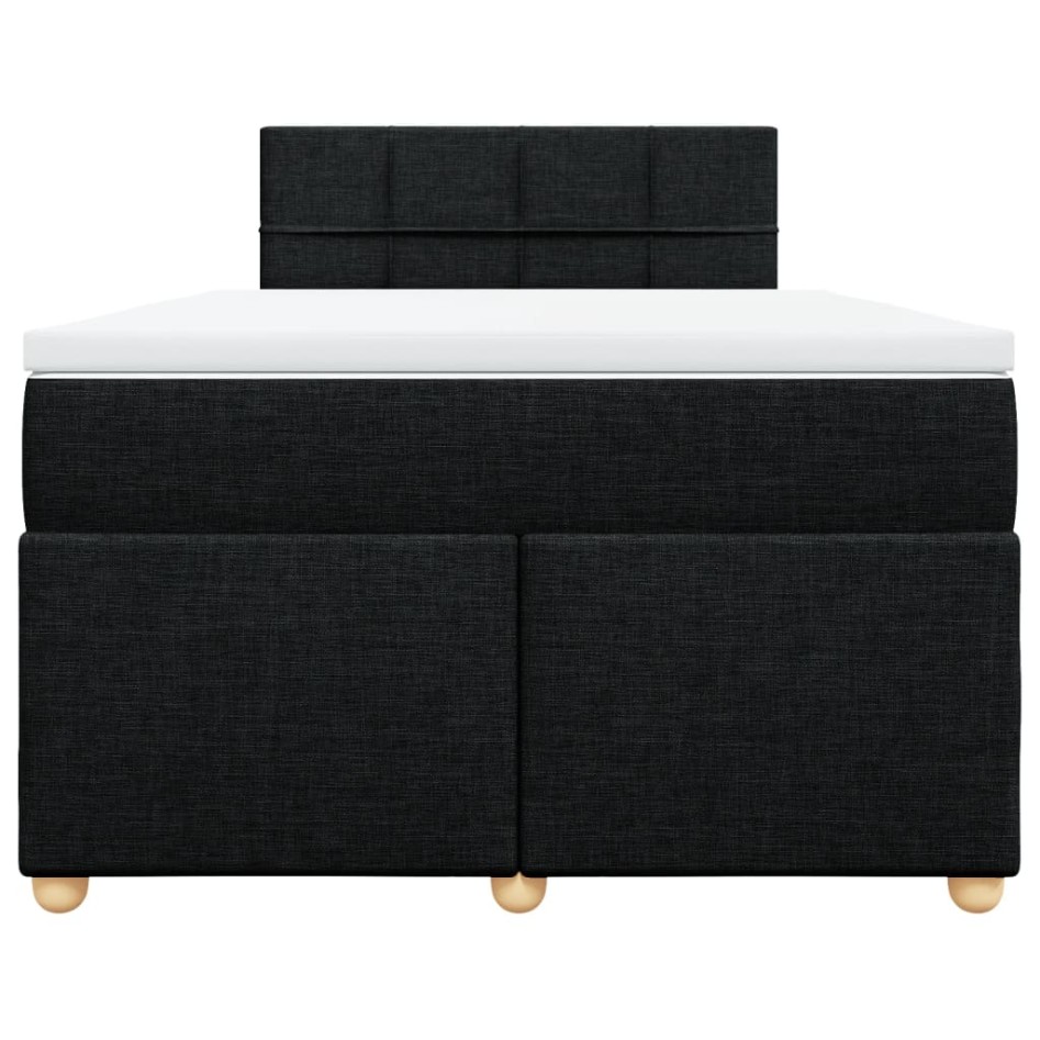 Cama box spring con colchón tela negro 120x190