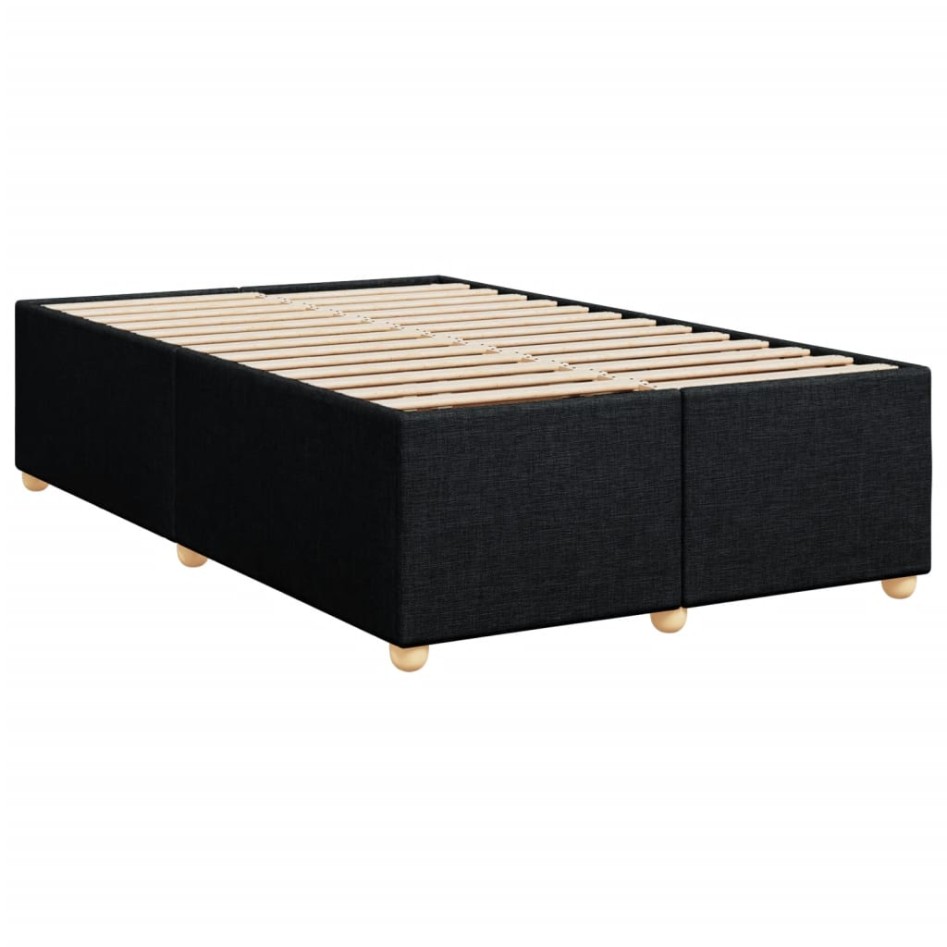 Cama box spring con colchón tela negro 120x190
