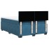 Cama box spring con colchón terciopelo azul 160x200