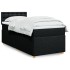 Cama box spring con colchón tela negro 90x190