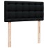 Cama box spring con colchón tela negro 90x190