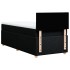 Cama box spring con colchón tela negro 90x200