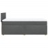 Cama box spring con colchón tela gris oscuro 90x200