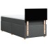 Cama box spring con colchón tela gris oscuro 90x200