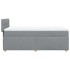 Cama box spring con colchón tela gris claro 90x200