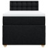 Cama box spring con colchón tela negro 90x200