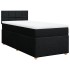 Cama box spring con colchón tela negro 100x200