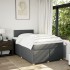 Cama box spring con colchón tela gris oscuro 120x200