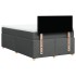 Cama box spring con colchón tela gris oscuro 120x200