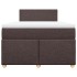 Cama box spring con colchón tela marrón oscuro 120x200