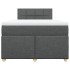 Cama box spring con colchón tela gris oscuro 120x200