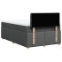 Cama box spring con colchón tela gris oscuro 120x200