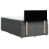 Cama box spring con colchón tela gris oscuro 120x200