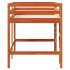 Cama alta de niños con escalera madera maciza marrón 90x200
