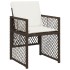 Set comedor para jardín 9 pzas y cojines ratán sintético