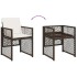 Set comedor para jardín 9 pzas y cojines ratán sintético