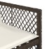 Set comedor para jardín 9 pzas y cojines ratán sintético