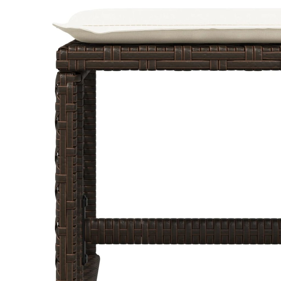 Set comedor para jardín 9 pzas y cojines ratán sintético