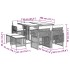 Set comedor para jardín 9 pzas y cojines ratán sintético
