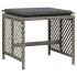 Set comedor jardín 9 pzas y cojines ratán sintético