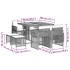 Set comedor jardín 9 pzas y cojines ratán sintético
