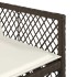Set comedor de jardín 11 pzas y cojines ratán sintético