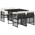Set de muebles jardín 5 pzas con cojines ratán sintético