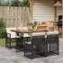 Set de muebles jardín 5 pzas con cojines ratán sintético
